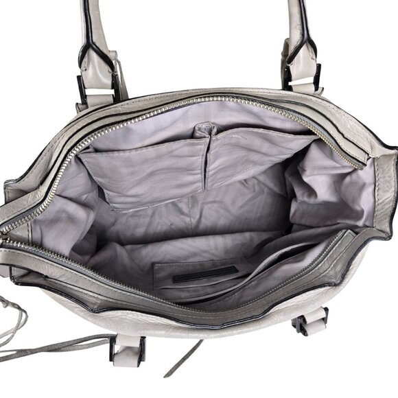 Rebecca Minkoff Regan Gray Satchel Bag Tassels Zip Top, Needs Cleaning - Picture 9 of 13